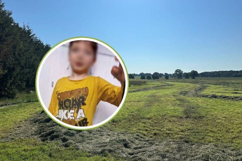 Die Wiese wurde abgesucht, dennoch wurde der Junge nicht gefunden.