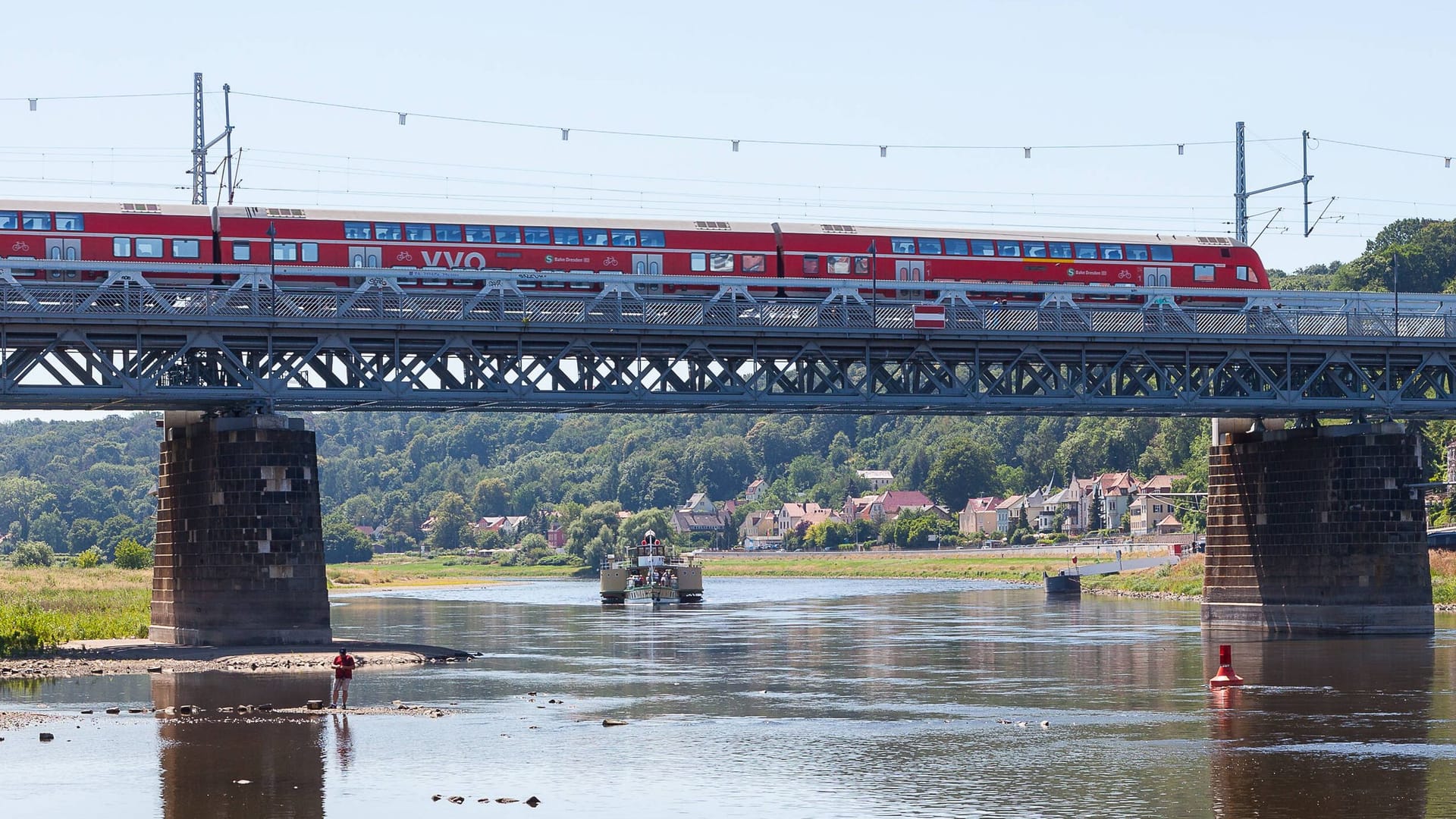 Eisenbahnbrücke verbindet die Altstadt mit dem Bahnhof Meißen.