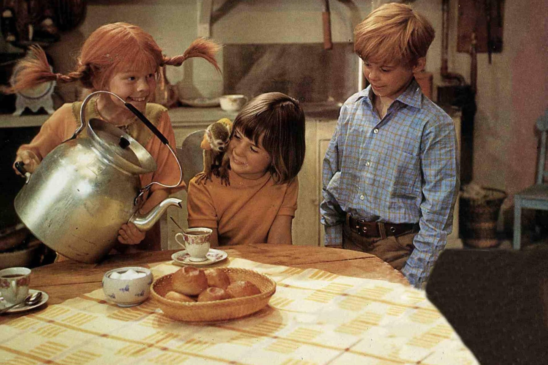 Inger Nilsson, Maria Persson und Pär Sundberg in "Pippi Lanstrumpf".