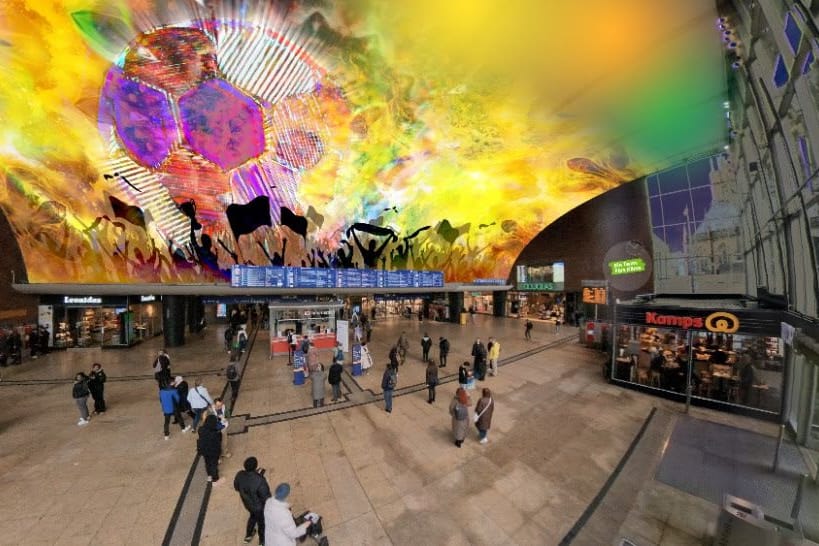 Geplante Lichtinstallation am Kölner Hauptbahnhof: Die EM steht vor Tür.