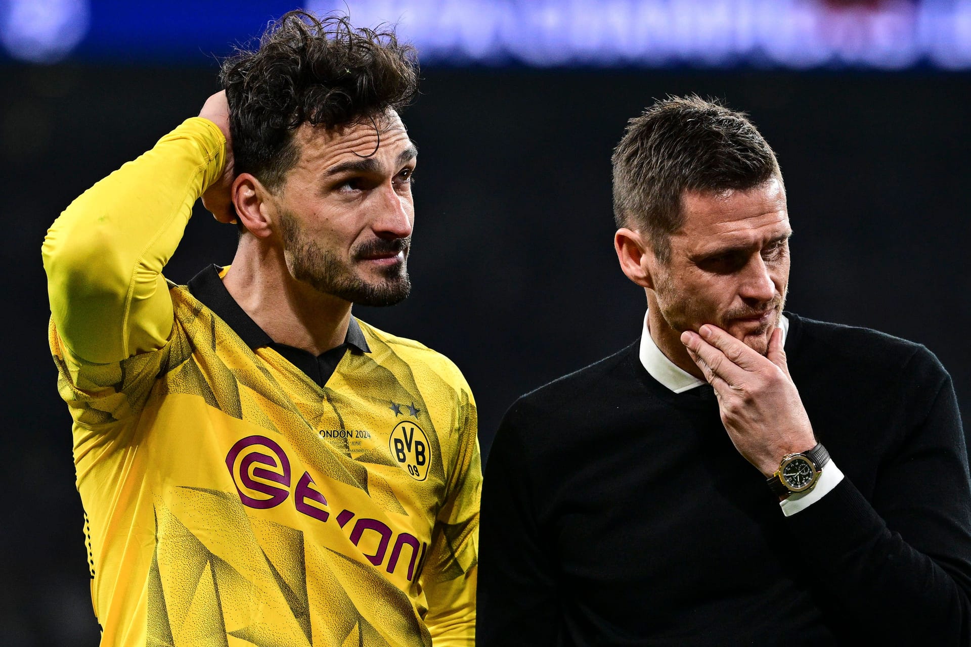 Mats Hummels (l.) und Sebastian Kehl: War das Finale in Wembley das letzte Spiel des 35-Jährigen für den BVB?