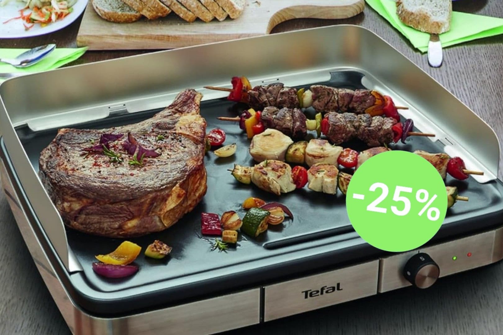 Schnell und einfach: Greifen Sie heute bei Amazon zu und sichern Sie sich einen Tischgrill von Tefal zum Bestpreis.