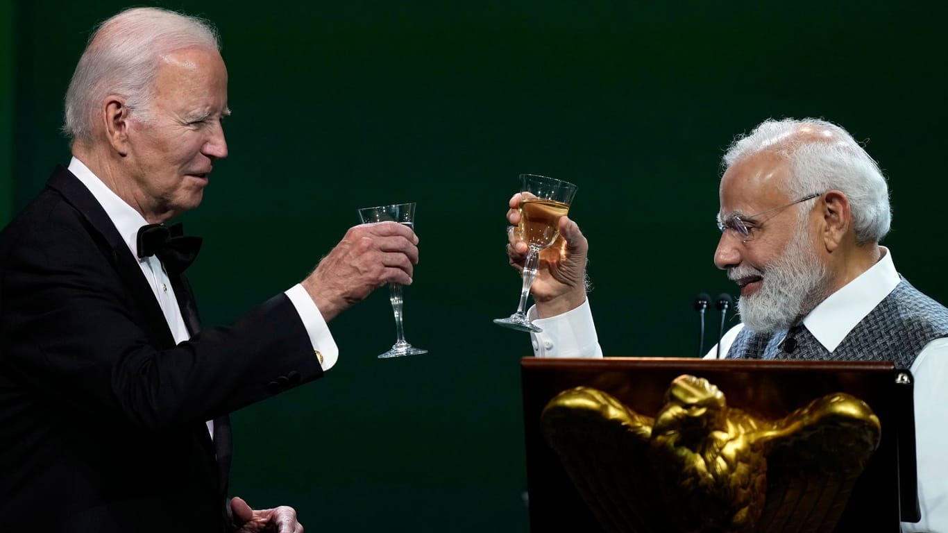 Modi und US-Präsident Biden: Im Ringen mit China wird Indien die USA immer wichtiger.