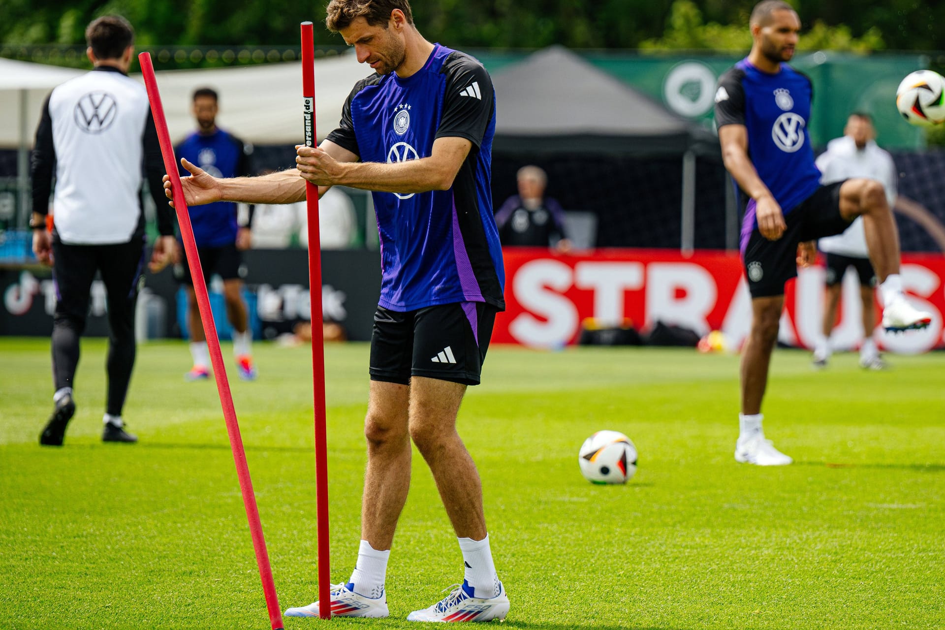 Thomas Müller beim Training der DFB-Elf vor dem Ukraine-Spiel.