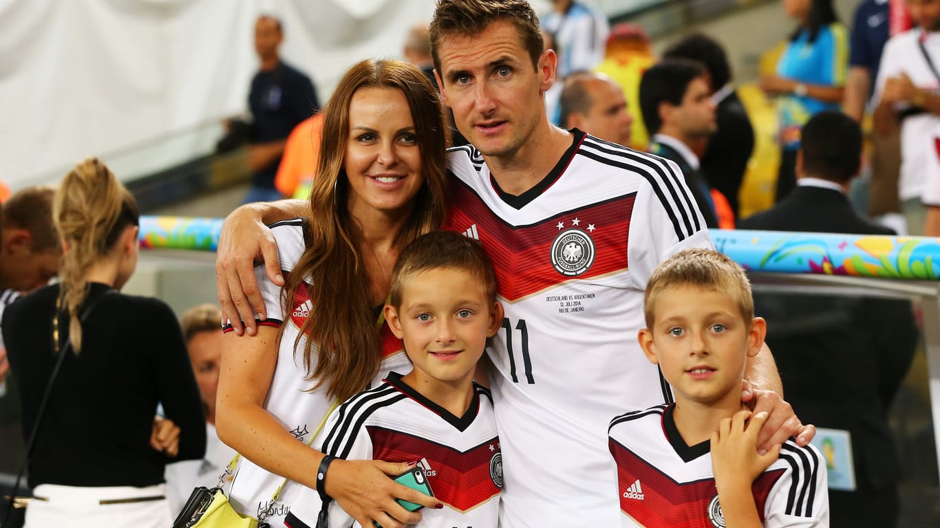 Miroslav Klose mit seiner Familie bei der WM in Brasilien 2014
