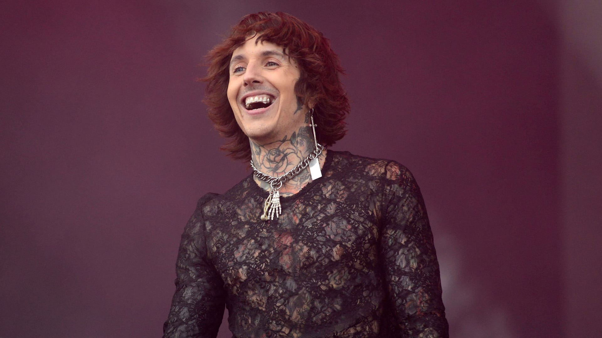 Oliver Sykes von Bring Me the Horizon auf dem Hurricane Festival 2022: In diesem Jahr ist die britische Band einer der Headliner.