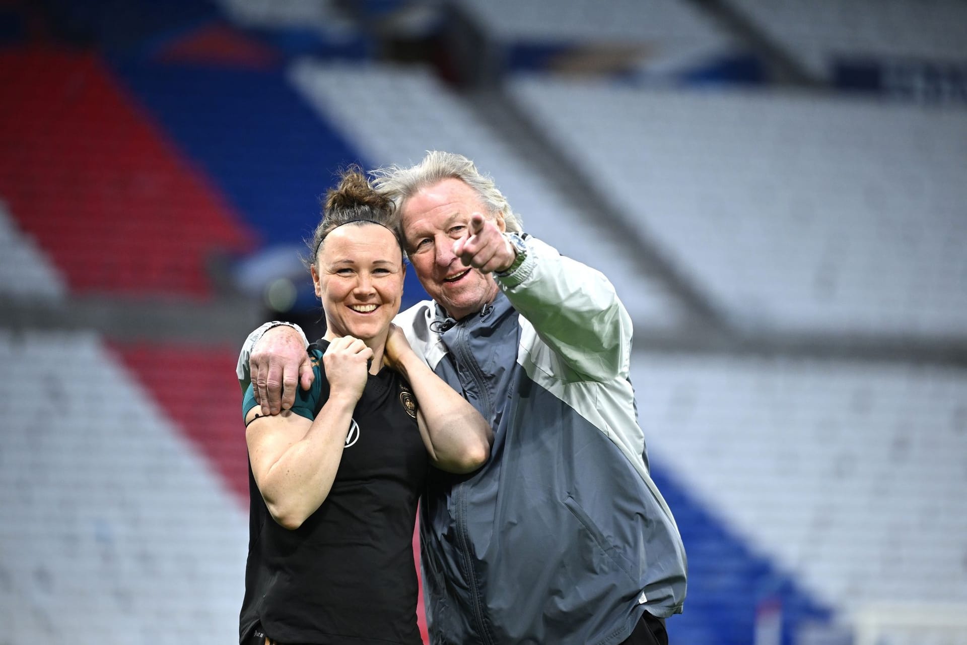 Marina Hegering und Horst Hrubesch