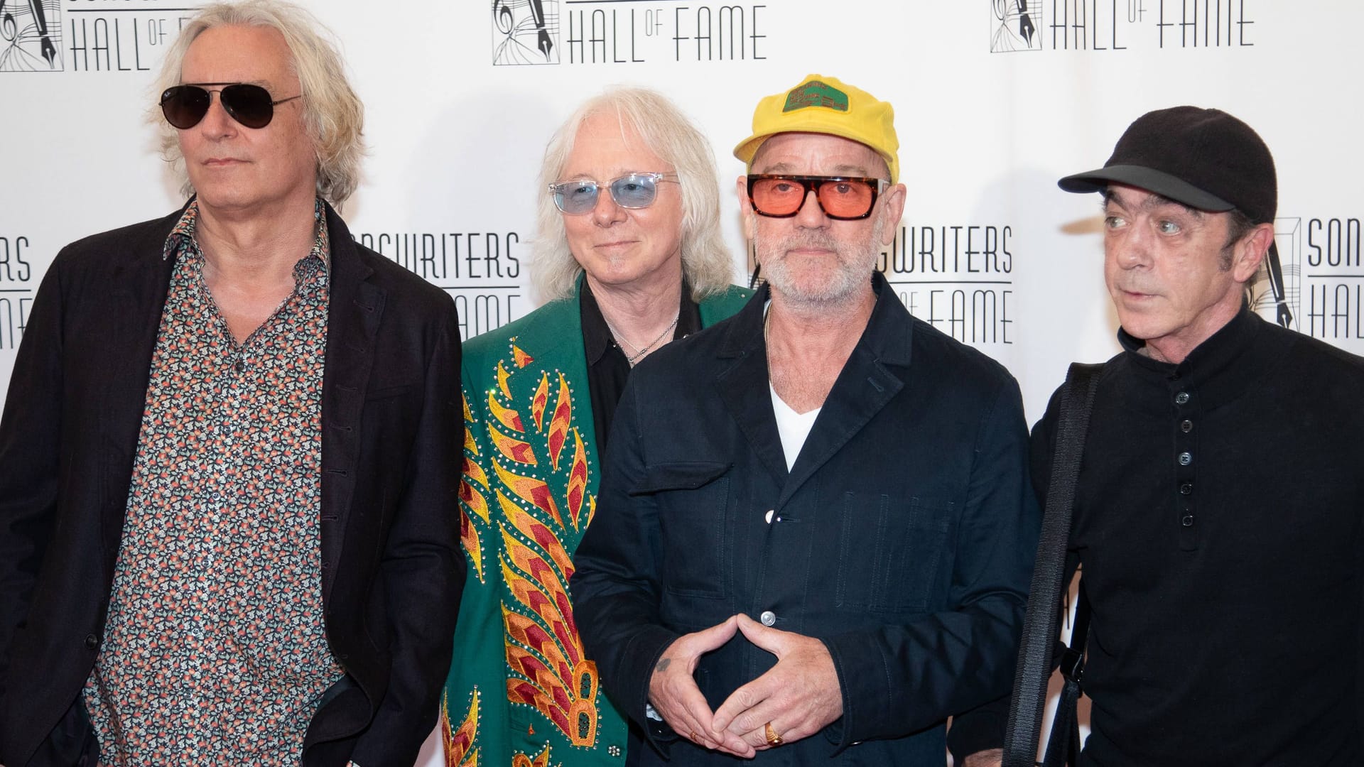 Die Musiker von R.E.M.: Peter Buck, Mike Mills, Michael Stipe und Bill Berry.