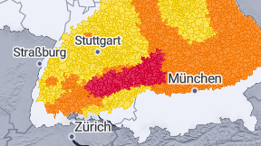 Unwetterkarte für Deutschland