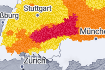 Unwetterkarte für Deutschland
