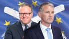 Mario Voigt und Björn Höcke: Die Europawahl gilt auch als Stimmungstest vor den Landtagswahlen in Thüringen.