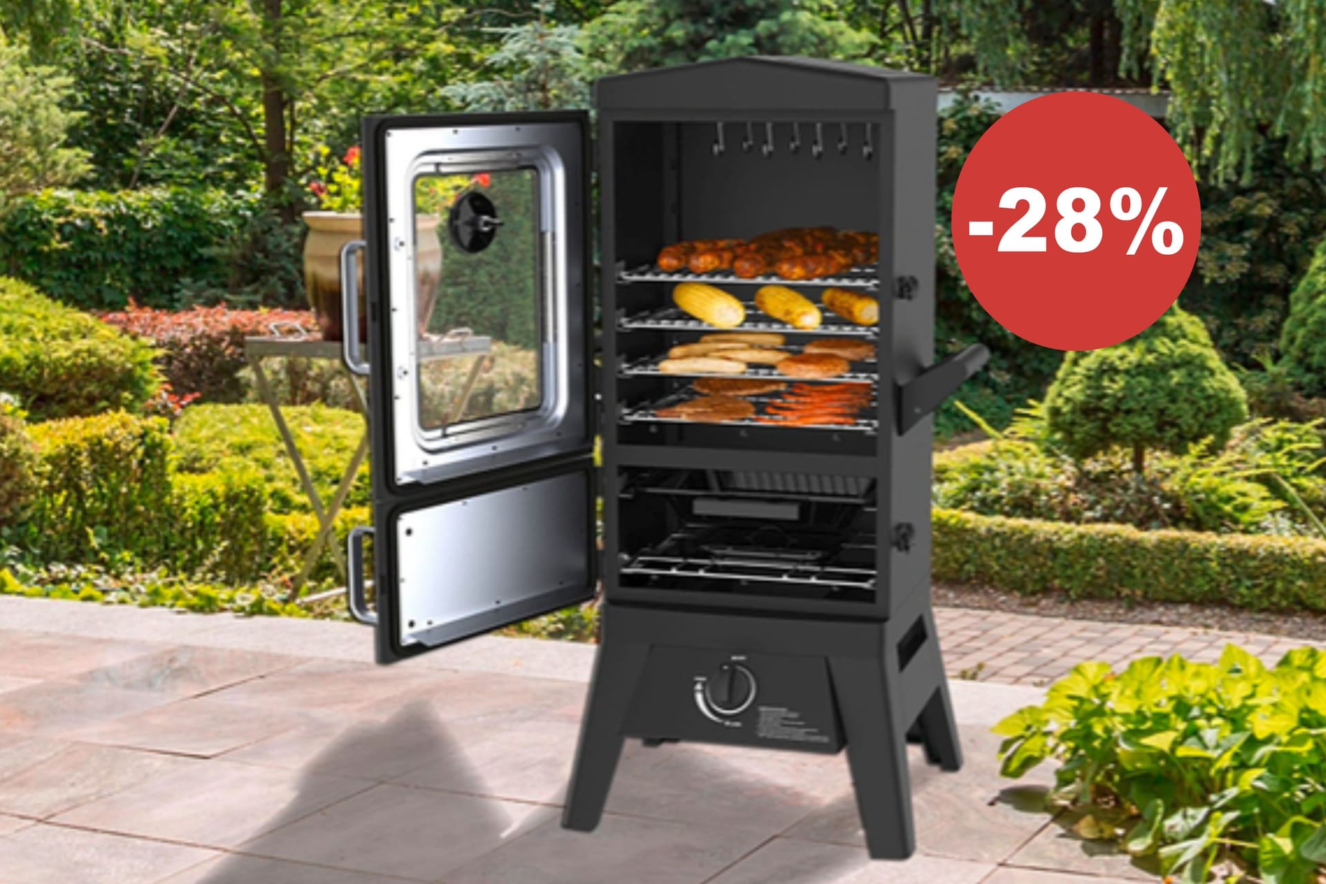 Sichern Sie sich heute einen Gasgrill-Smoker der Marke El Fuego zum Sparpreis im Onlineshop von Aldi.