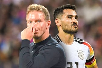 Julian Nagelsmann und Ilkay Gündogan: Der Bundestrainer hat ein Kapitäns-Problem.