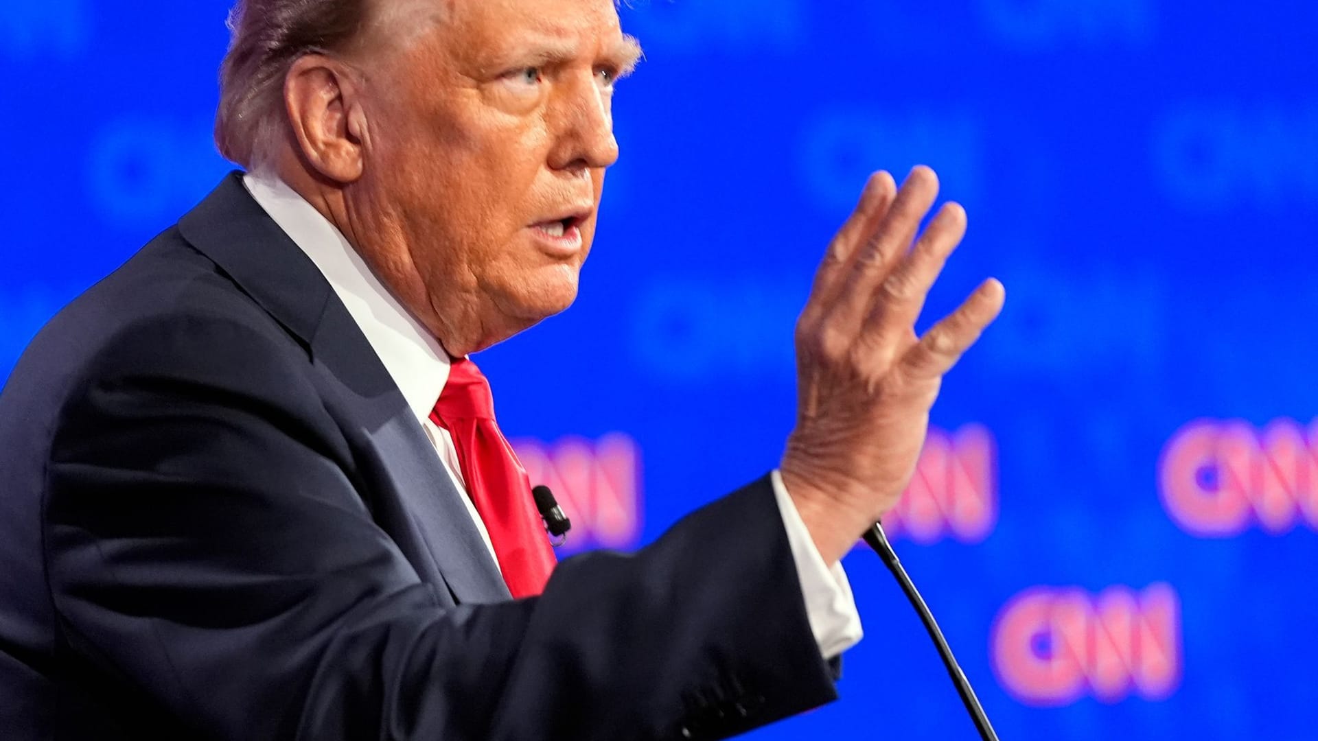 Donald Trump bei der CNN-Debatte in Atlanta.