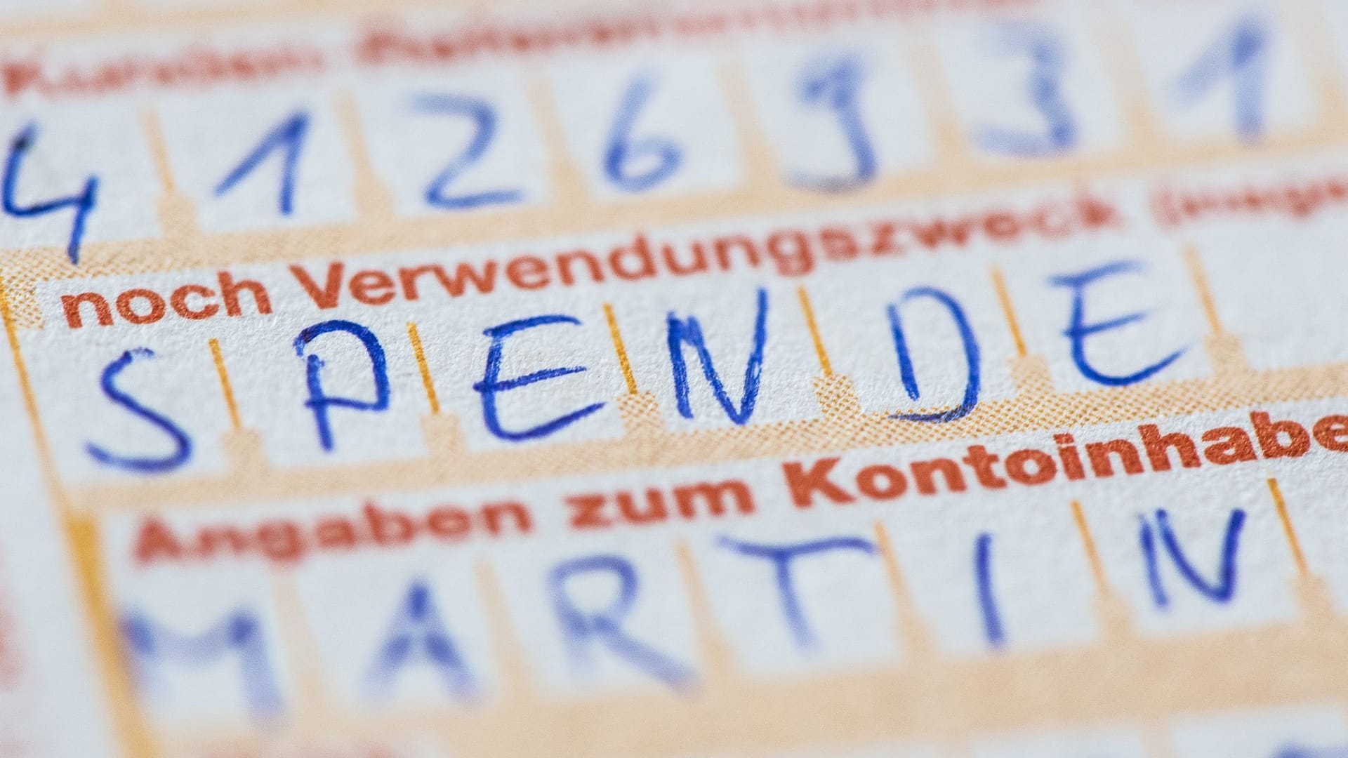 Ein Spendenschein