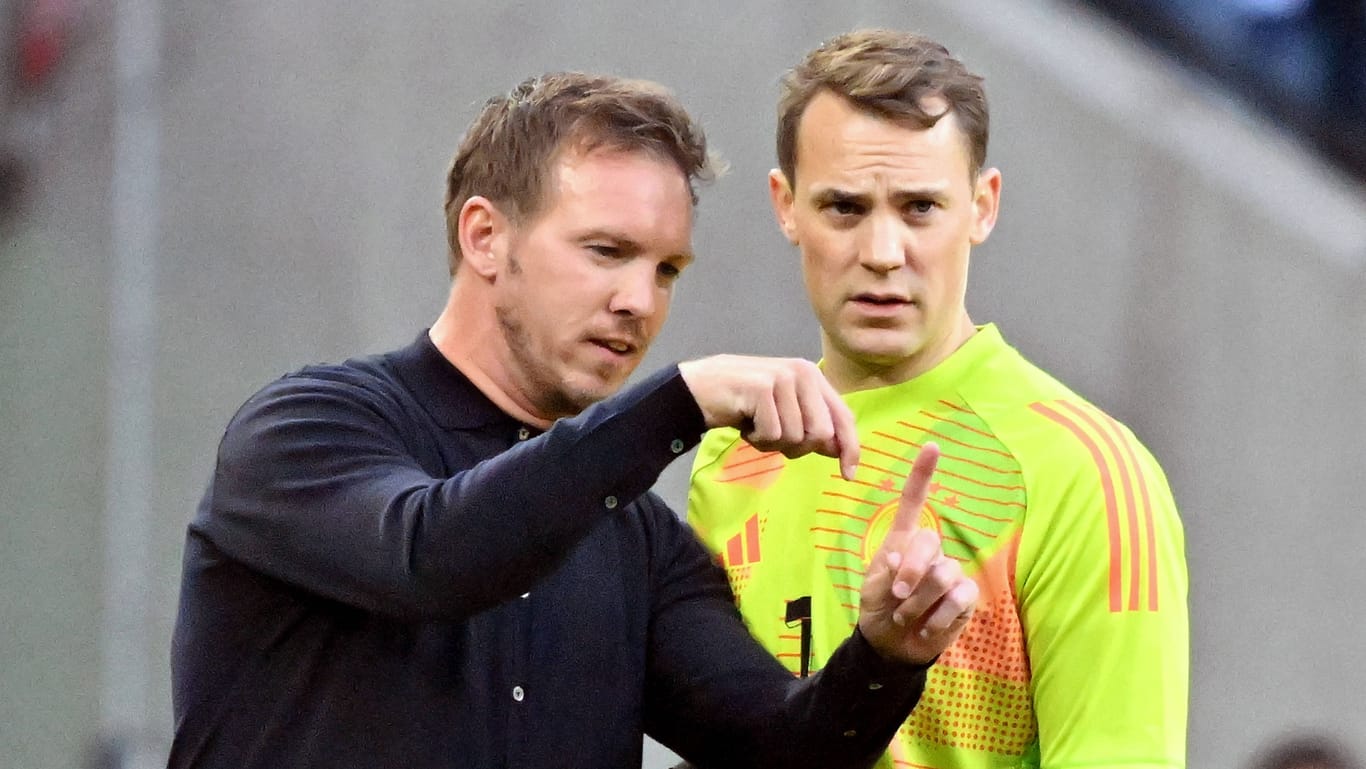 Julian Nagelsmann und Manuel Neuer (r.): Die beiden bereiten sich auf die Heim-EM vor.