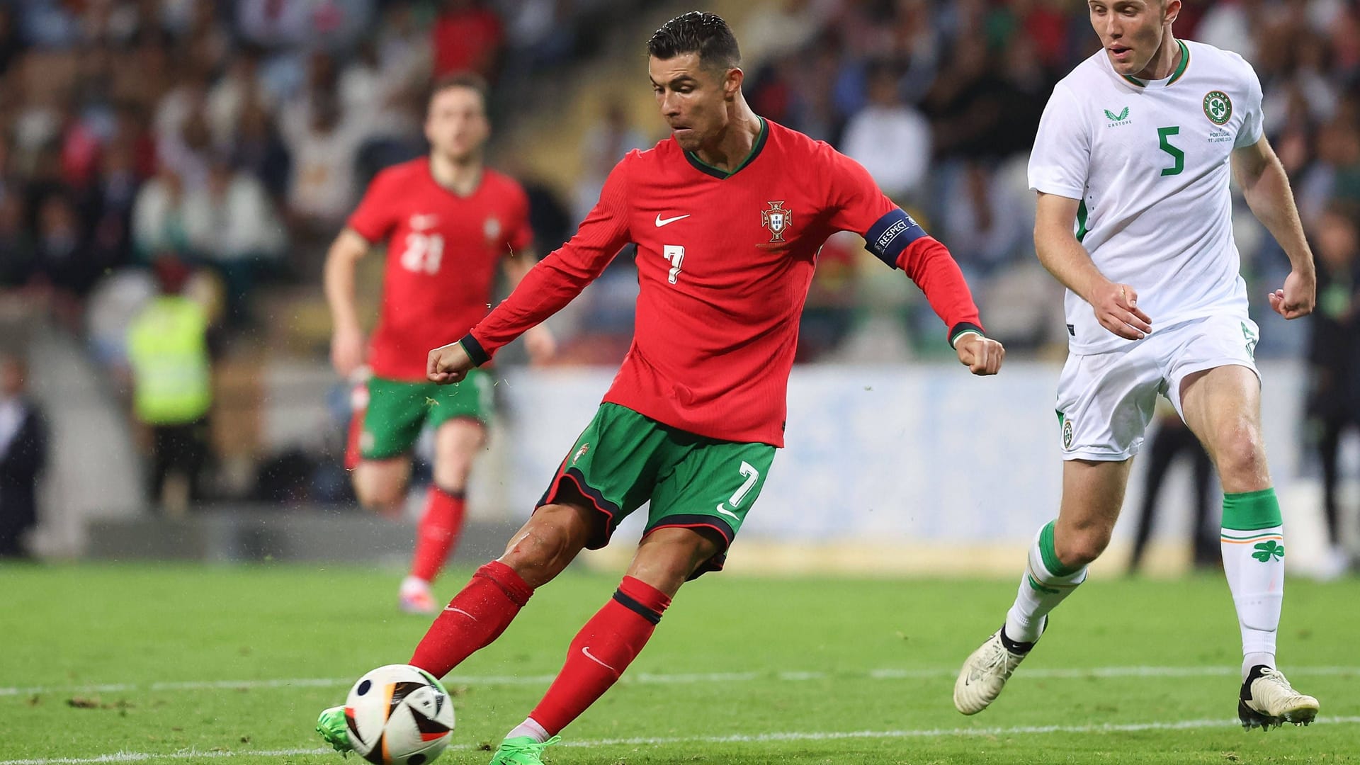 Abschluss: Cristiano Ronaldo im letzten EM-Test Portugals gegen Irland.