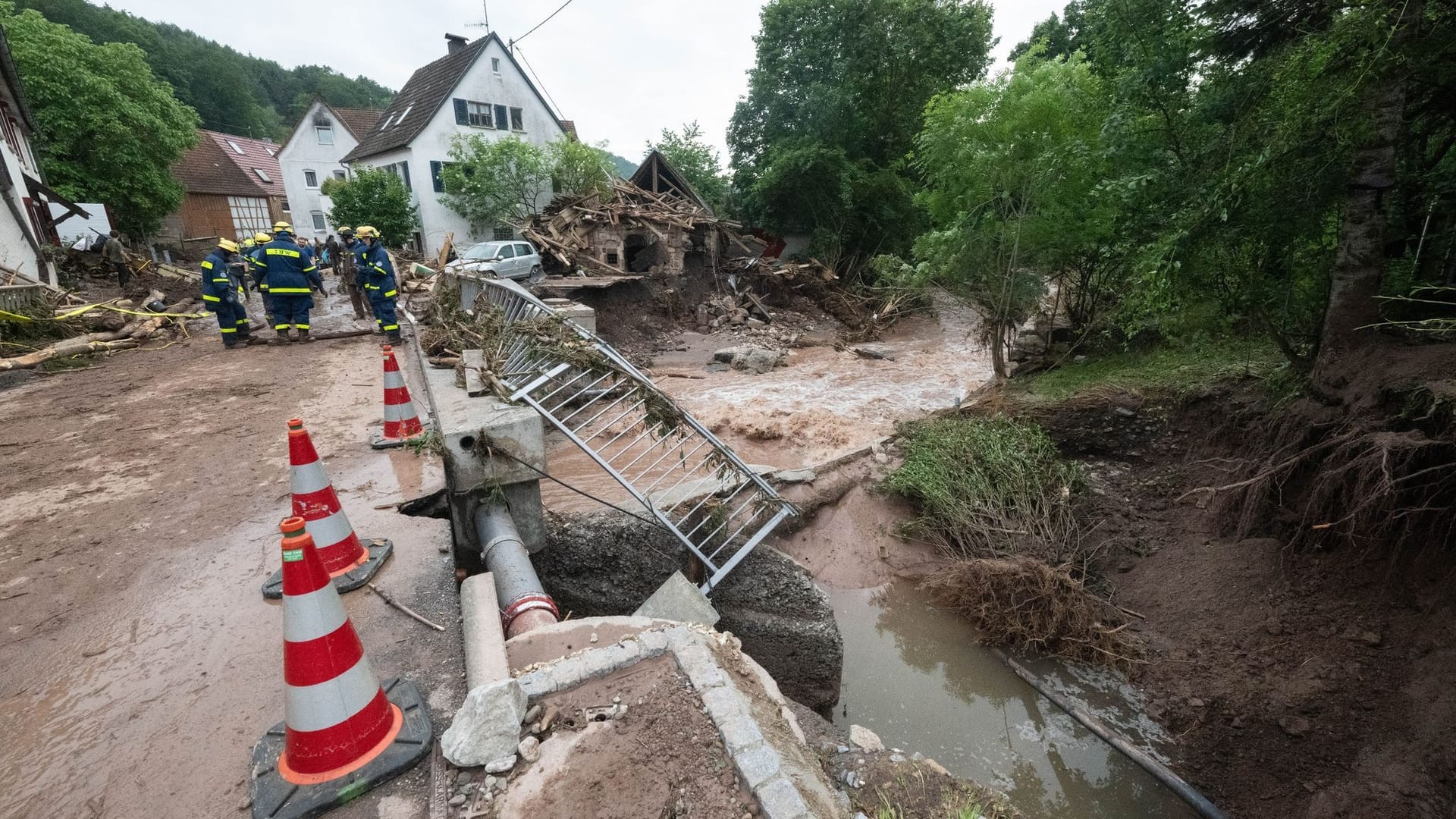 Hochwasser in Baden-Württemberg - Klaffenbach