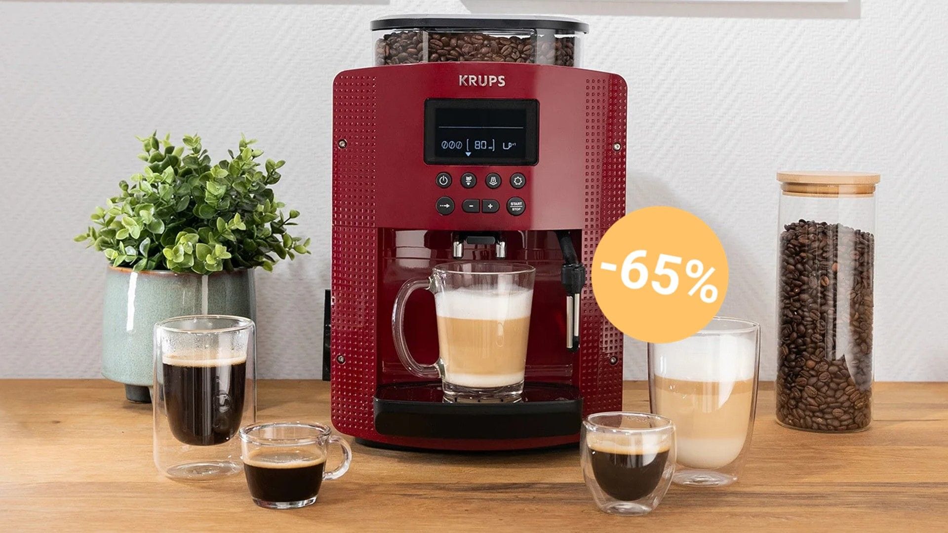 Verwöhnen Sie sich mit einer breiten Auswahl an Kaffeevariationen: Lidl hat heute einen Kaffeevollautomaten von Krups zu einem reduzierten Tiefstpreis im Angebot.