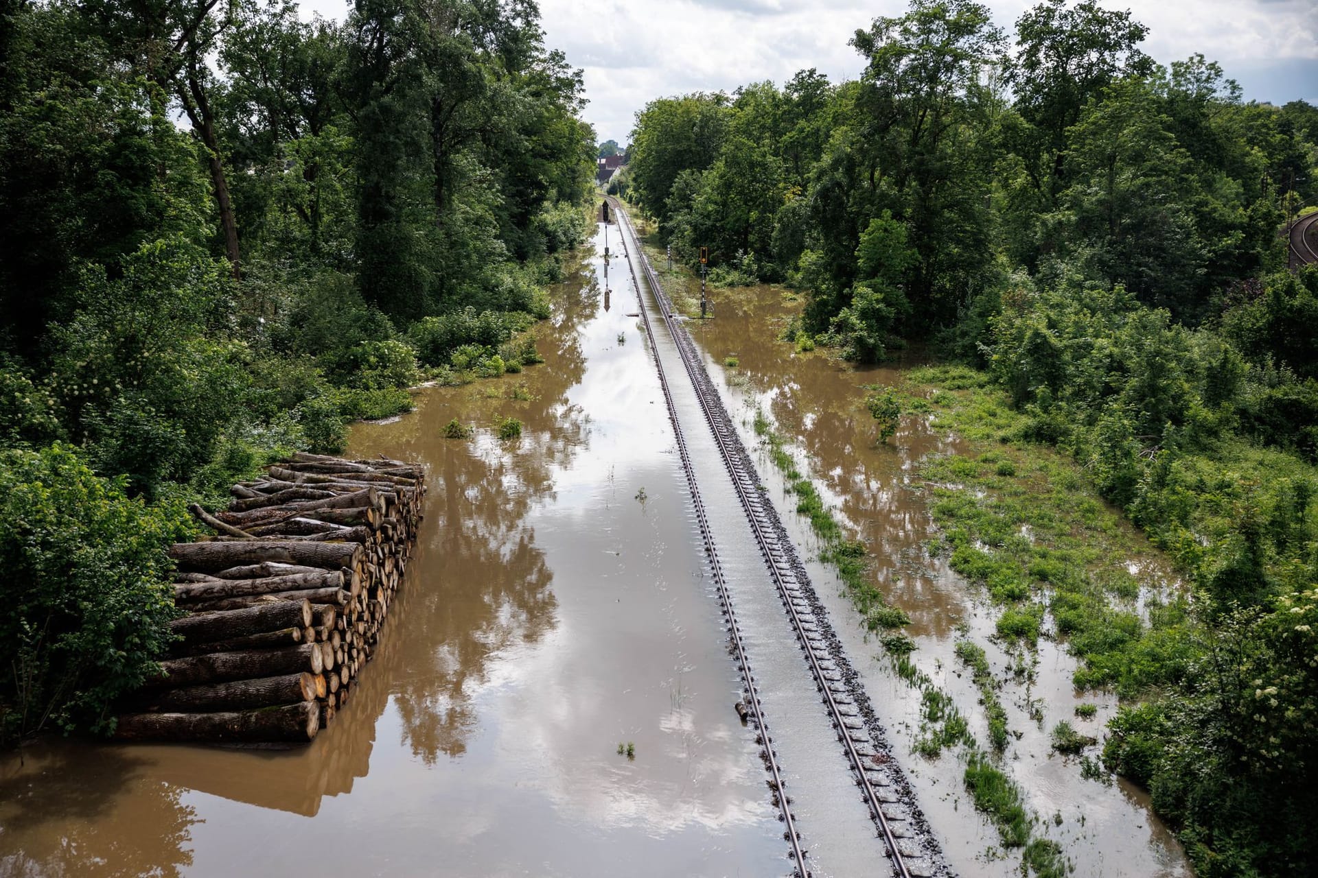 Hochwasser in Bayern - Günzburg