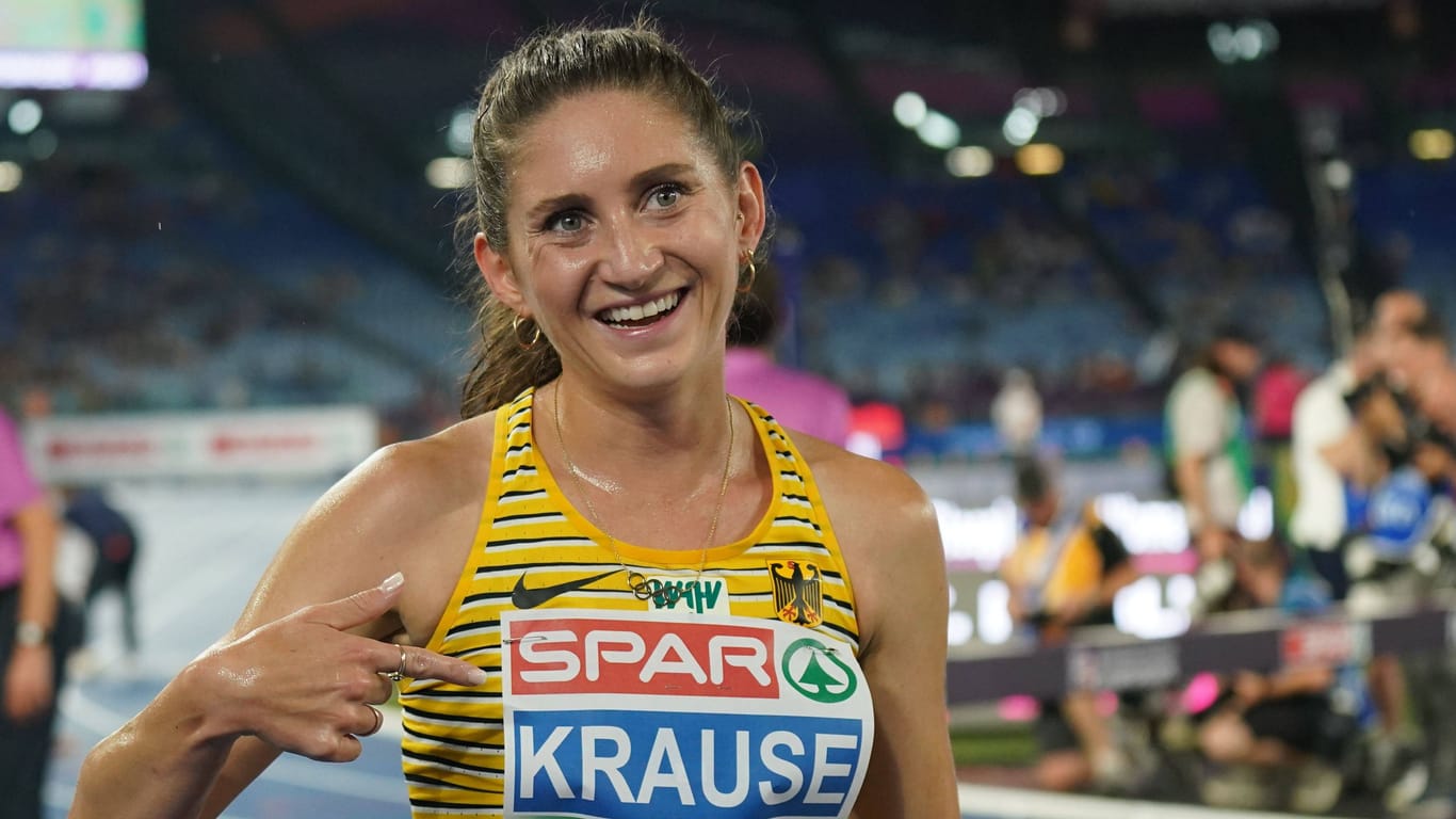 Gesa Felicitas Krause: Sie lief als Zweite ins Ziel.