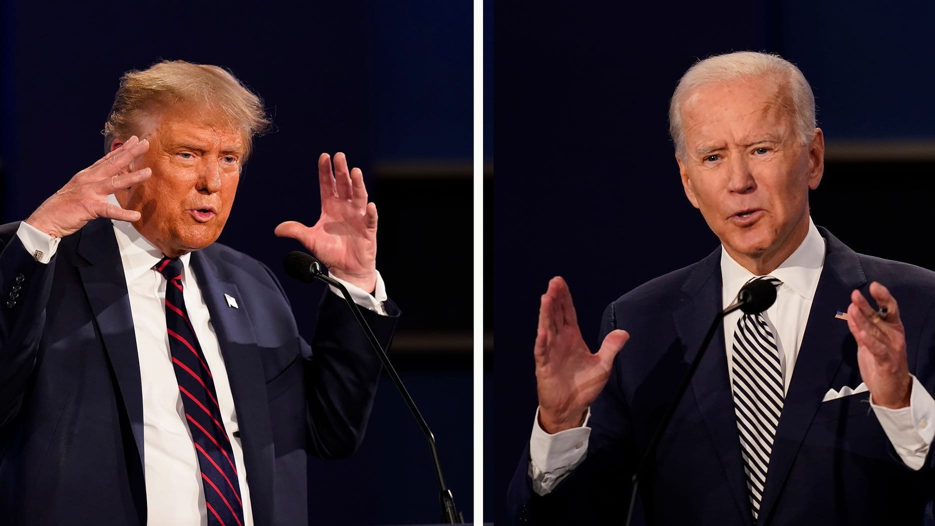 Donald Trump und Joe Biden werden zur ersten TV-Debatte des Wahlkampfs 2024 aufeinandertreffen.