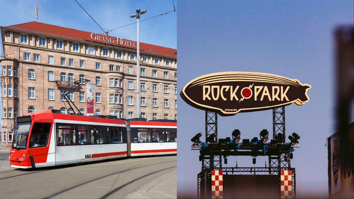 Straßenbahnen und Busse fahren während "Rock im Park" bis tief in die Nacht (Archivbilder).