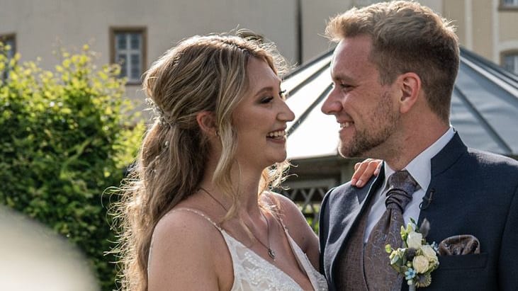 "Hochzeit auf den ersten Blick": Jaqueline und Peter lernten sich erst vor dem Traualtar kennen.