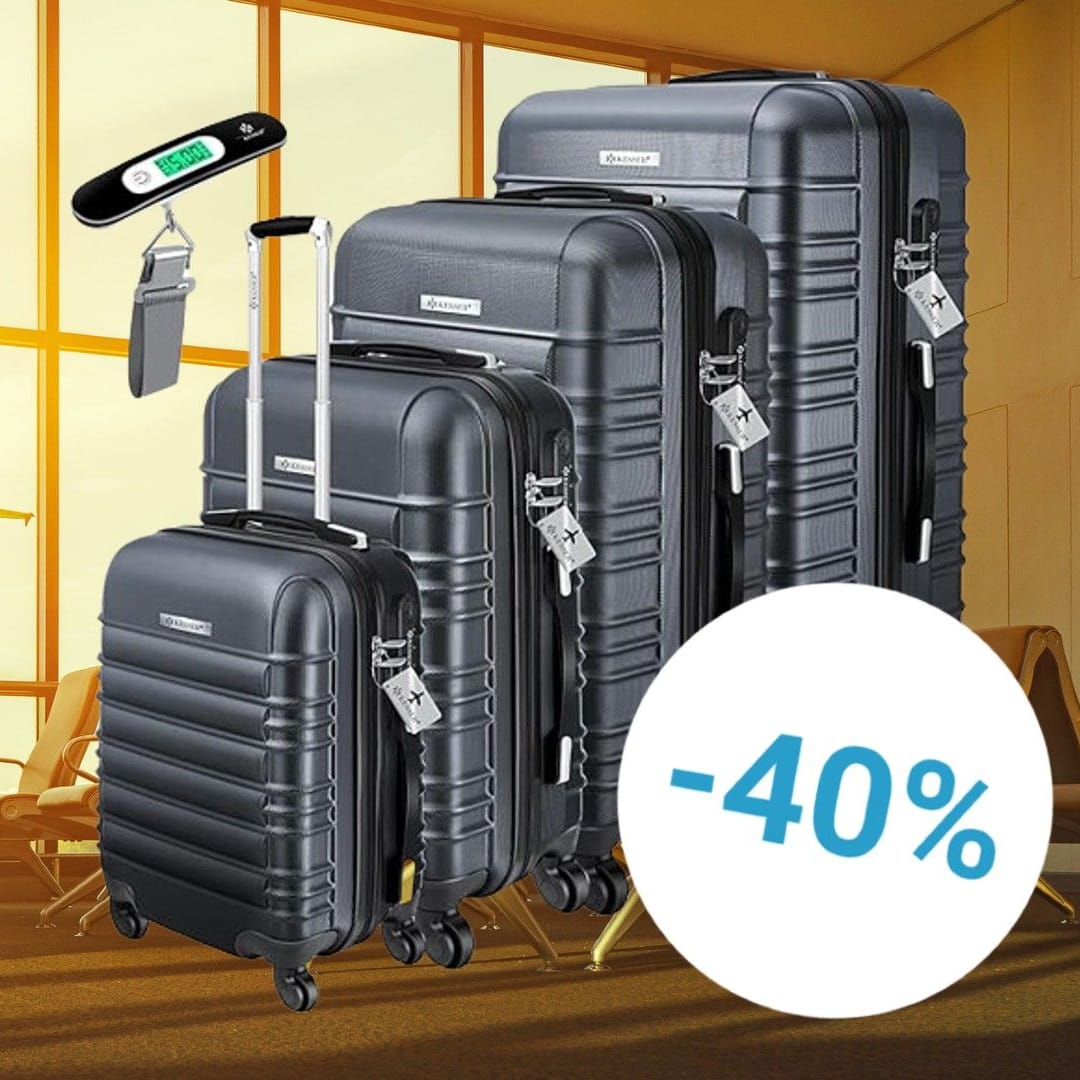 Bereit für die nächste Reise: Amazon hat ein großes Kofferset der Marke Kesser so günstig wie noch nie im Angebot.