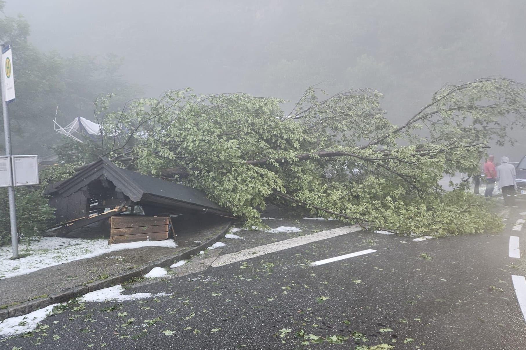 Extremwetter in Österreich sorgt für Verwüstung.