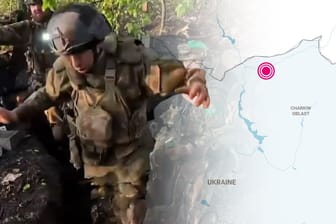 Ukrainische Soldaten nehmen russische Soldaten fest