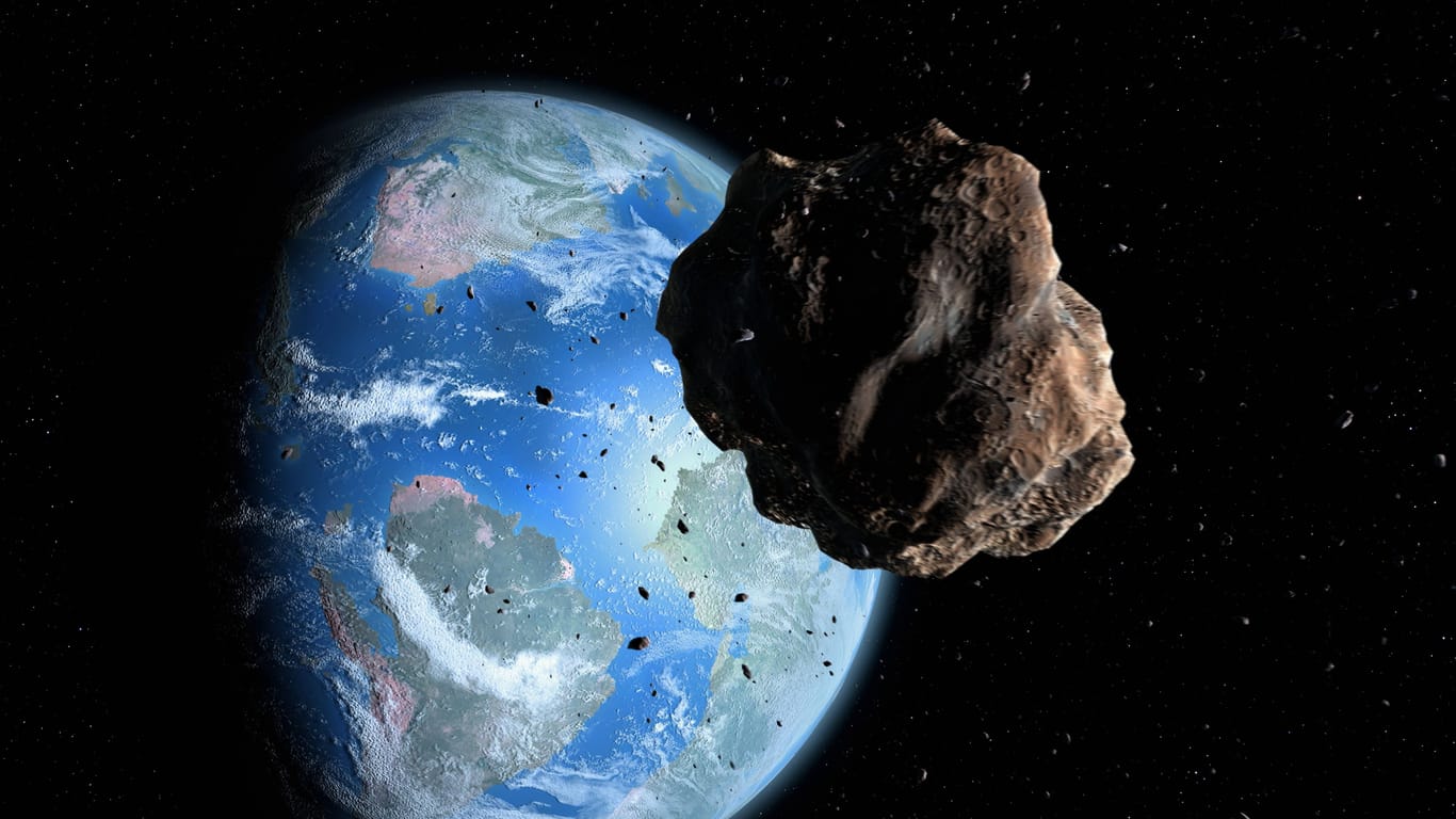 Etwa 350 Meter großer Asteroid (Symbolbild): Apophis fliegt 2029 nah an der Erde vorbei.