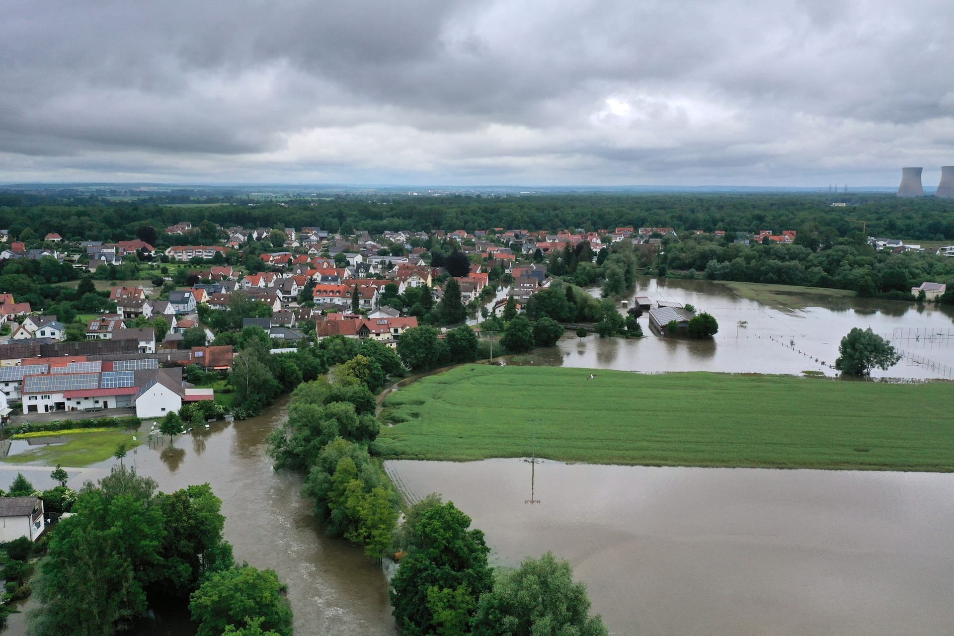 Hochwasser in Bayern - Offingen