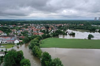 Hochwasser in Bayern - Offingen