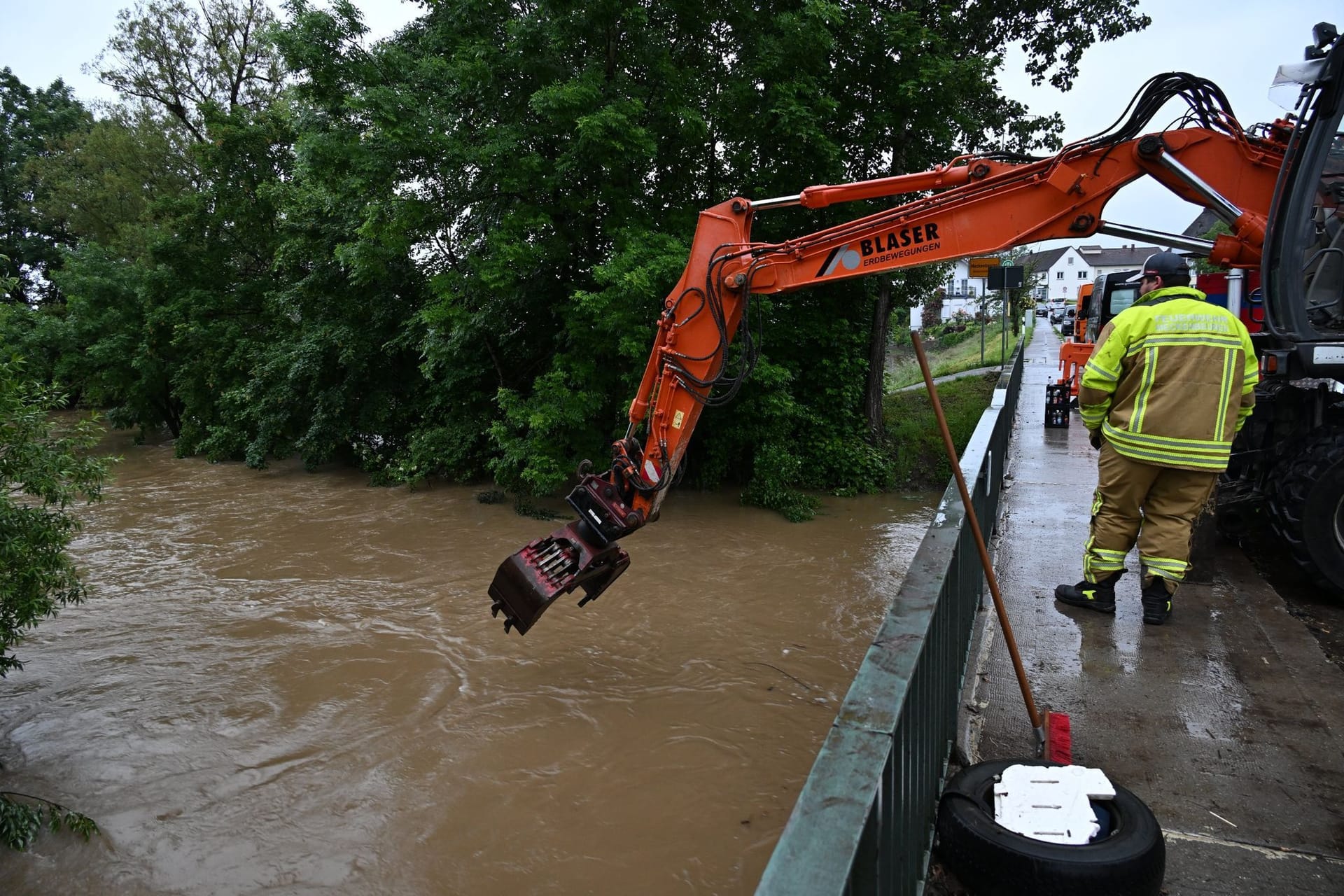 Hochwasser in Baden-Württemberg - Meckenbeuren