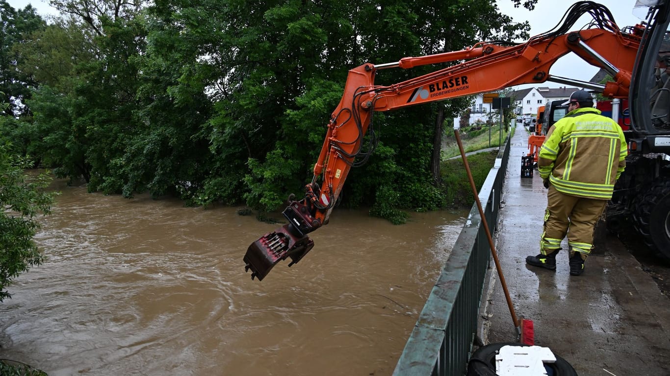 Hochwasser in Baden-Württemberg - Meckenbeuren