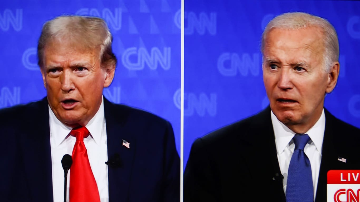 Donald Trump und Joe Biden bei der Debatte: Beide wollen wiedergewählt werden.
