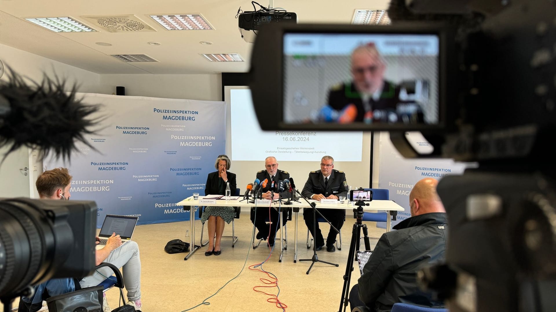 Pressekonferenz in Magdeburg