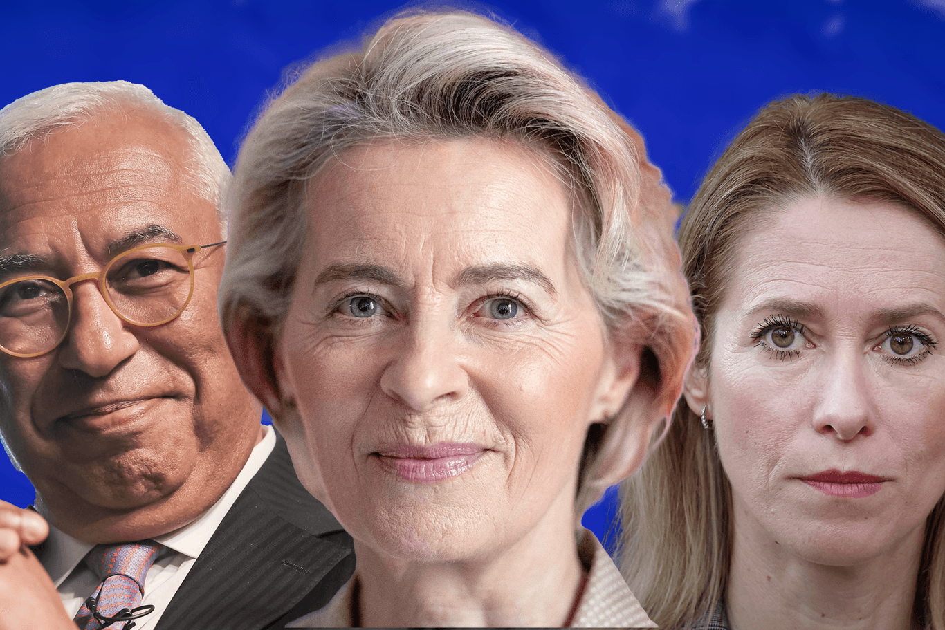 António Costa, Ursula von der Leyen und Kaja Kallas: Besetzen sie künftig die Topposten der EU?