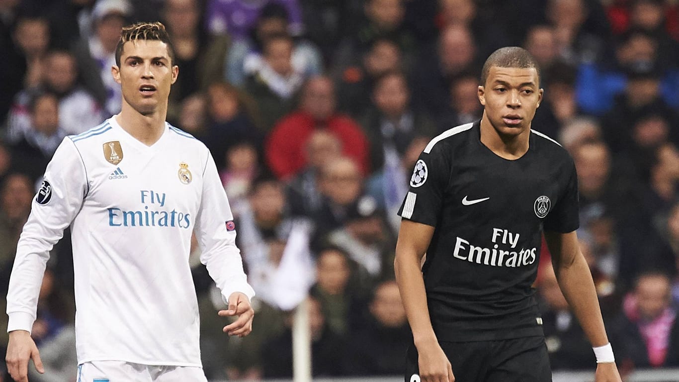 Cristiano Ronaldo (l.) und Kylian Mbappé: Beide Stürmer im Jahr 2018.