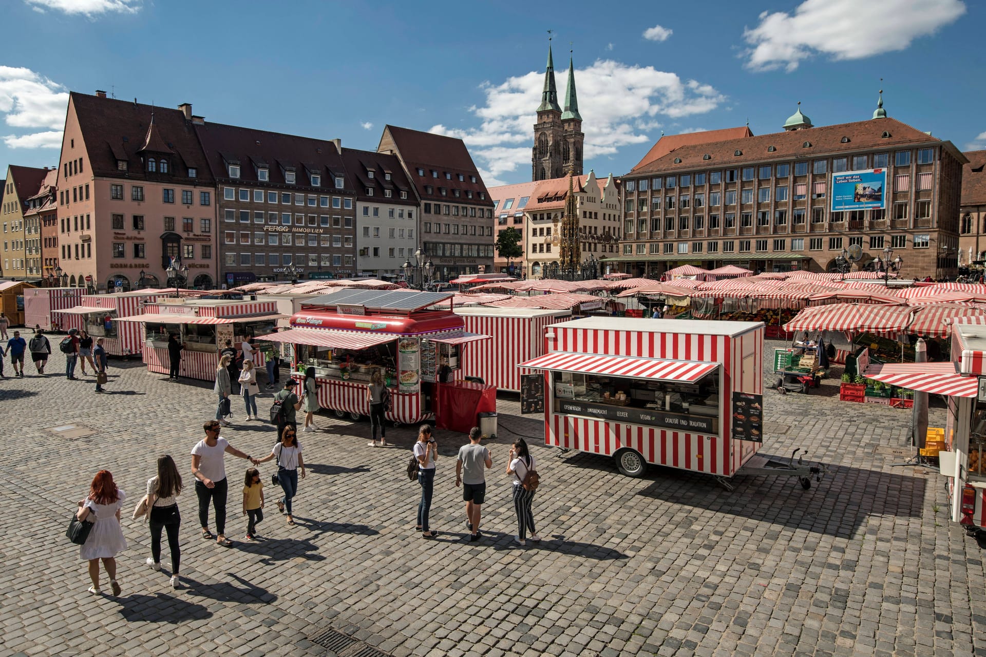 Der Hauptmarkt in Nürnberg (Archivbild): Zuletzt stand ein Umzug des Wochenmarktes im Raum.