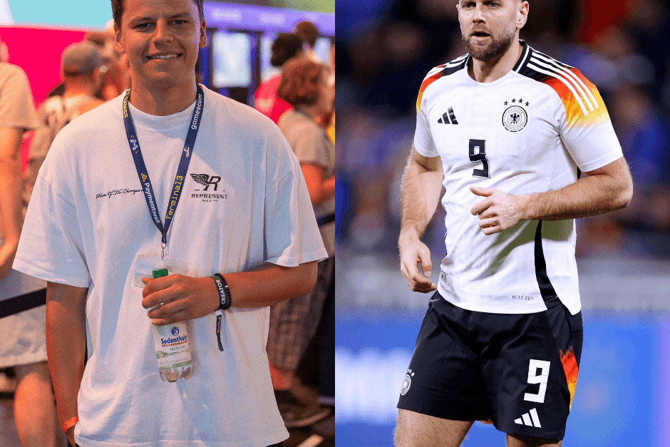 Der Münchner Influencer paulomuc (l.) hat einen Song über Nationalspieler Niclas Füllkrug (r.) veröffentlicht.