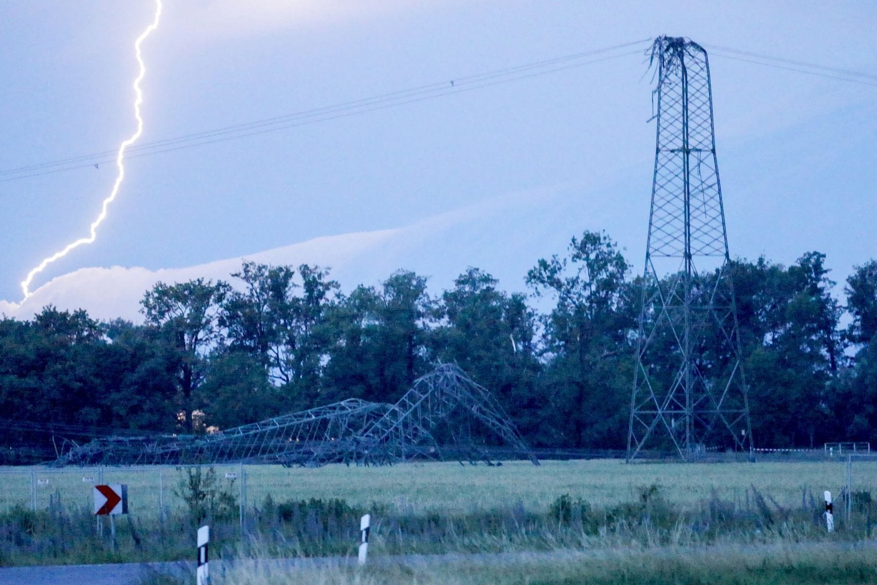 Unwetter über Sachsen