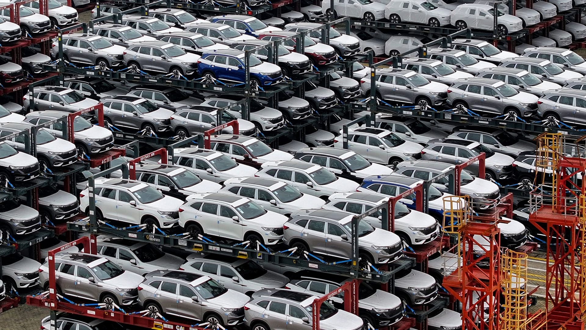 Elektroautos im Hafen von Suzhou in China (Symbolbild): Die Europäische Union hatte Elektroautos aus China mit Sonderzöllen belegt.