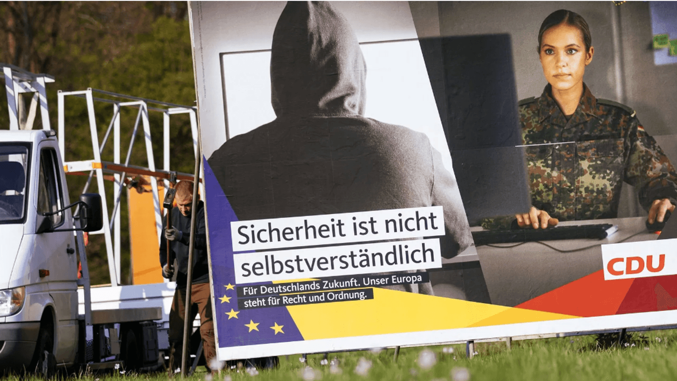 Problem mit Hackern: So war das CDU-Wahlplakat "Sicherheit ist nicht selbstverständlich" 2019 wohl nicht gemeint.