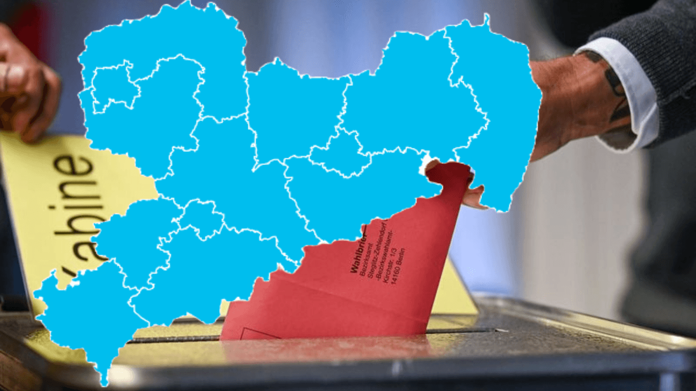 Bei der Europawahl 2019 konnten sich in vier Wahlkreisen die CDU oder Grüne gegen die AfD durchsetzen: Fünf Jahre später zeichnet sich ein anderes Bild.