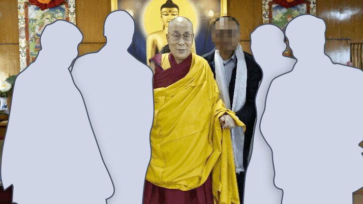 Krahs früherer Mitarbeiter Jian G. mit dem Dalai Lama: "Offizielle in China treffen so jemanden nur, wenn sie seine echte Position kennen", sagt die Aktivistin Sheng Xue.