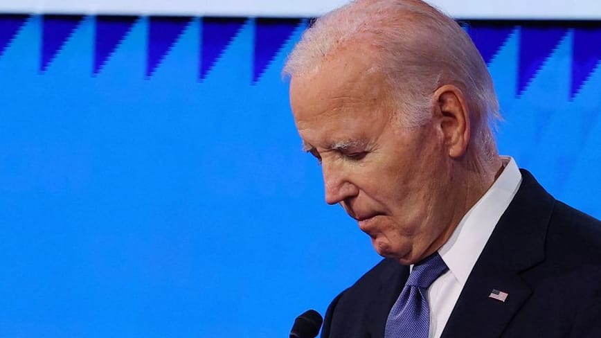 Joe Biden bei der Debatte: Er will wiedergewählt werden.