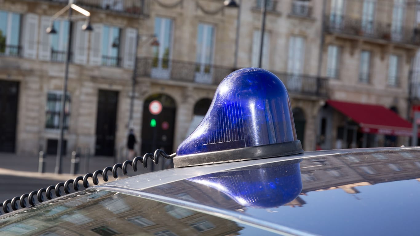 Siren on Police car in Paris. France