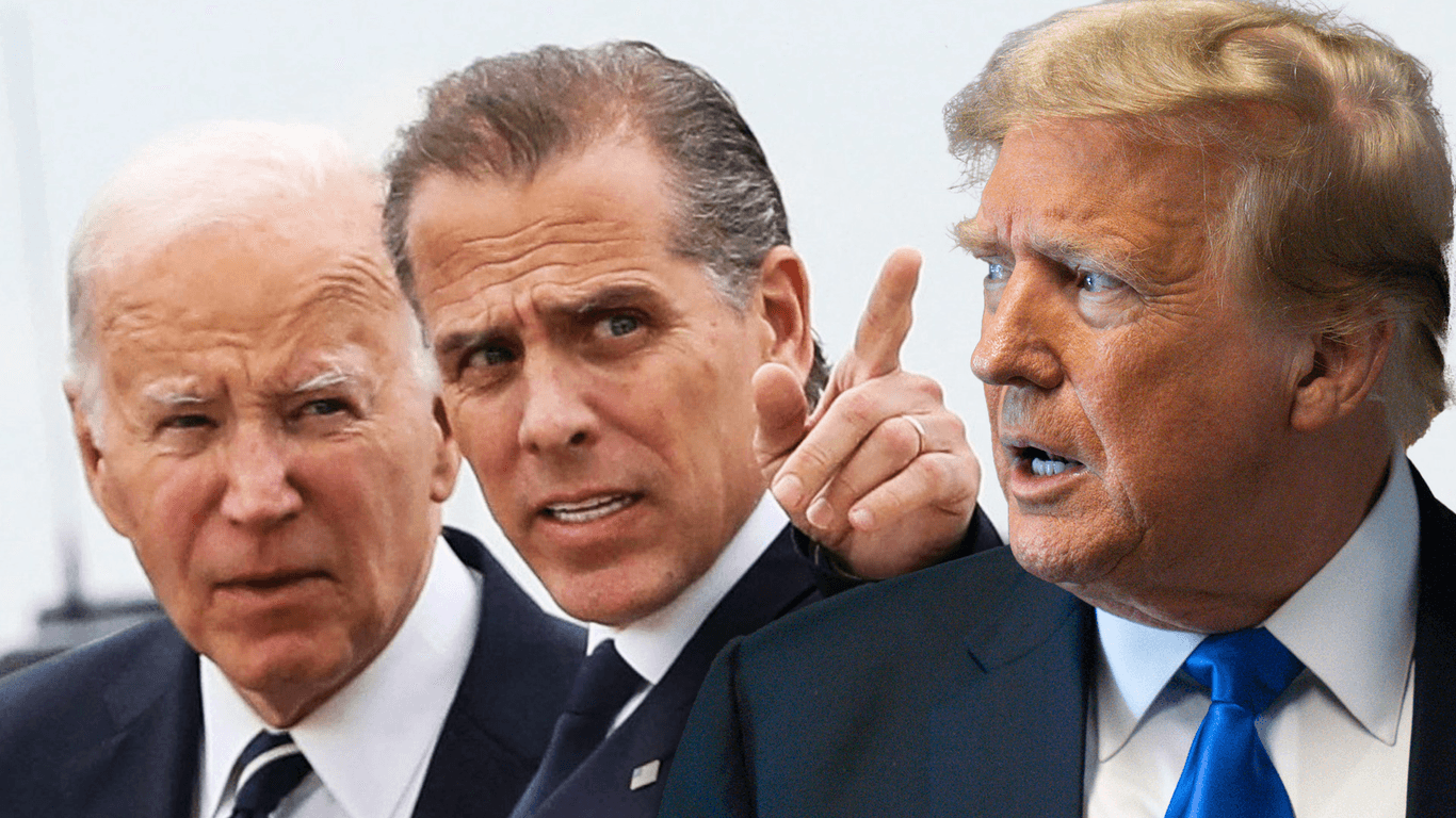 Joe (links) und Hunter Biden, Donald Trump (rechts): Wie gehen sie mit dem Schuldspruch des Präsidentensohnes um?